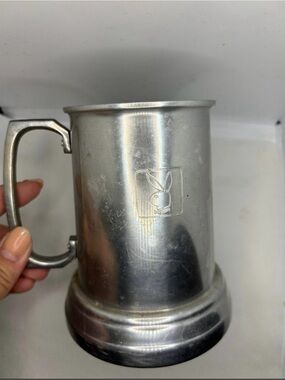 Vintage Playboy Club Aluminum Beer Mug Stein Glass Bottom Tankard